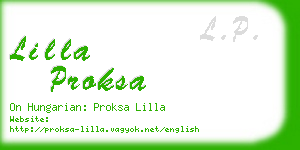 lilla proksa business card